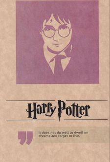 دفتر 80 برگ رقعی جلدکرافت گذران سینمایی (Dash note) هری پاتر