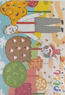 پازل و وایت‌برد 30 تکه طرح بابابام (قندون) طرح 1