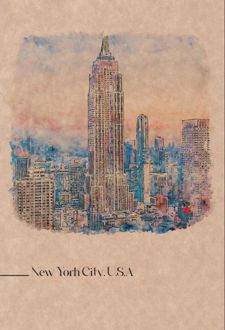 دفتر 80 برگ رقعی جلدکرافت گذران کشورها (Dash note) آمریکا