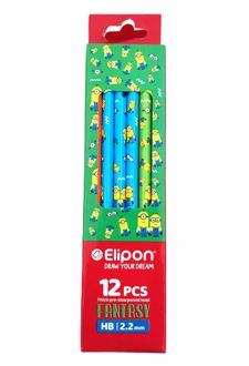 بسته 12 عددی مدادمشکی (الیپون) - طرح مینیون‌ها