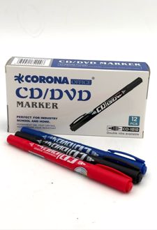 ماژیک سی‌دی دوسررنگ کرونا - (مشکی)