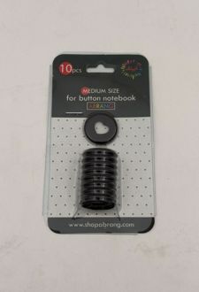 بسته 10 عددی یدک دکمه متوسط (آبرنگ) مشکی