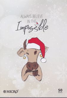 دفتر 50 برگ وزیری ته چسب میکرو طرح فانتزی (گاو)