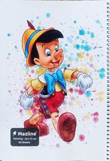 دفتر نقاشی 60 برگ سیمی (مازلاین) - پینوکیو