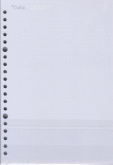 یدک دفتر کلاسوری 20 حلقه نقطه‌ای برگ سری کیوت پالت (بنفش پرنگ)