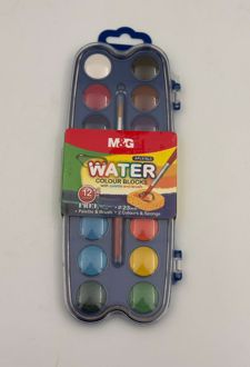 آبرنگ 2+12 رنگ همراه با قلمو و اسفنج (MG)