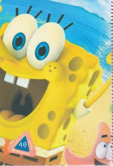 دفتر نقاشی 40 برگ رحلی کارتونی سیم از بغل (هیرمند) - باب‌اسفنجی