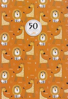 دفتر 50 برگ نقاشی سیمی برگ سری راندو (زرافه و شیر)