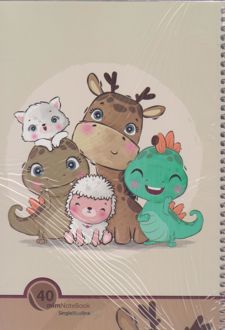 دفتر 40 برگ مجلد سیمی فانتزی (میم) حیوانات