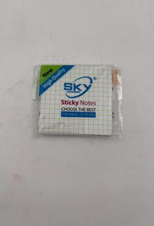 استیک‌نوت شطرنجی 7.5*7.5 سفید (SKY)