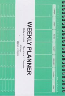 دفتر برنامه‌ریزی مدل weekly planner (همیشه) - سبزآبی