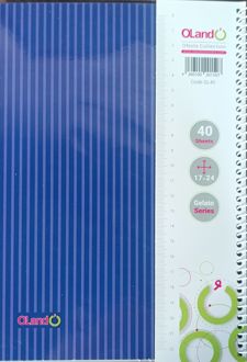 دفتر 40 برگ مجلد سیمی سری ژلاتو (الند) آبی