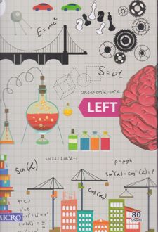 دفتر 80 برگ وزیری ته چسب میکرو (طوسی علوم)