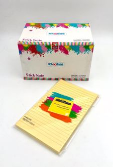 پست ایت 100 برگ 202*126 خط دار زرد اسکول فنز