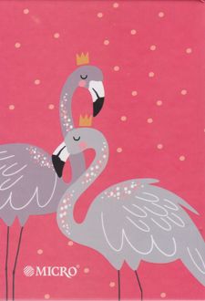 دفتر یادداشت 120 برگ 12*17 جلد سخت ته چسب میکرو (فلامینگو)