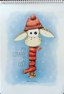 دفتر‌نقاشی 50 برگ رحلی سیم‌از‌بالا (پیل) زرافه