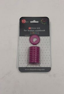 بسته 10 عددی یدک دکمه متوسط (آبرنگ) صورتی