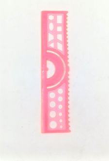 خط کش 20 سانت ژله‌ای نقاله‌دار (نابیل) - صورتی