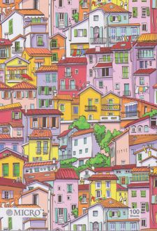 دفتر 100 برگ وزیری ته‌چسب طرح مناظر میکرو (خونه رنگی)