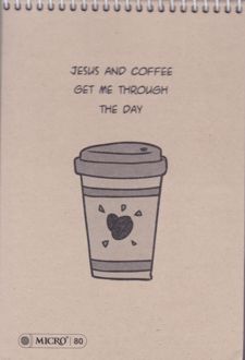 دفتر یادداشت 80 برگ سیم از بالا جلد سخت کرافت 21*14 میکرو (کافه)