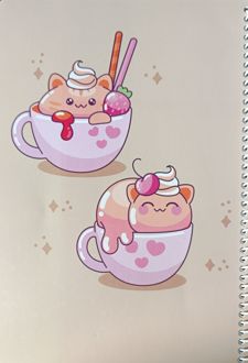 دفتر نقاشی 40 برگ وزیری سیمی جلد‌نرم فانتزی (پودل) نسکافه‌ای