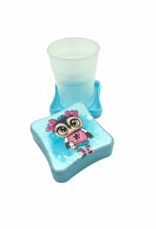 لیوان تاشوی طرح فانتزی (فرمی نو) - آبی