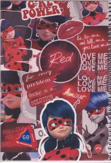 دفتر نقاشی وزیری سیمی طلقی 60 برگ (هیرمند) - دختر کفشدوزکی