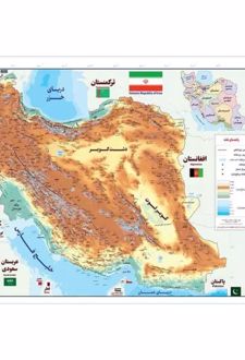 پوستر وایت بردی نقشه طبیعی ایران (50*70)