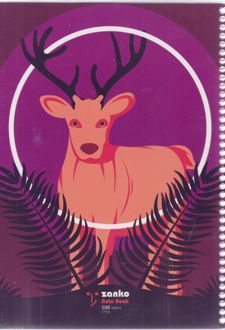 دفتر 100 برگ تک‌خط فنری جلدشده طرح فانتزی (زانکو) - گوزن