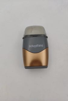 تراش پاک‌کن دو سوراخ مخرن‌دار متالیک گلد اسکول فنز - (مشکی)