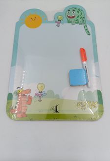 تخته وایت‌برد همراه با ماژیک و تخته‌پاک‌کن چل‌پله زیر‌زمین (قندون) ماژیک‌نارنجی