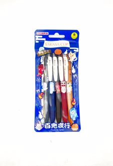 روان‌نویس 5 رنگ طرح انیمه مانستر ساراسا 0.5 (زبرا) آبی