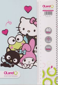دفتر40 برگ مجلد سیمی سری کیوتی هلوکیتی (الند)