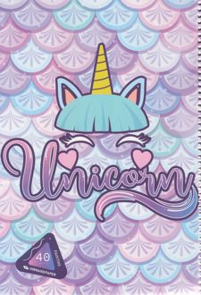 دفتر نقاشی 40 برگ رحلی کارتونی سیم از بغل (هیرمند) - یونیکورن