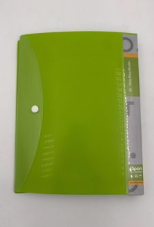 دفتر کلاسوری 100 برگ 22*27/5 PP استریپ (الپیون) سبز