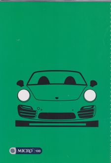 دفتر 100 برگ وزیری سیمی مجلد میکرو طرح ماشین (سبز)