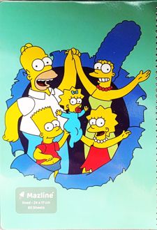 دفتر 80 برگ مجلد (مازلاین) - طرح سیمپسون ها سبز