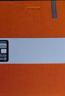 دفتر 160 برگ بی‌خط 22*22 جلد سخت (مثلث) نارنجی