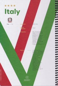 دفتر فنری 100 برگ طرح پرچم (دموت) - ltaly
