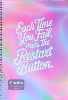 دفتر زبان 60 برگ سیمی (مازلاین) - رنگی