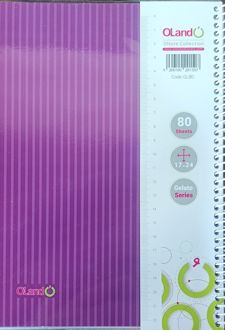 دفتر 80 برگ مجلد سیمی سری ژلاتو (الند) بنفش