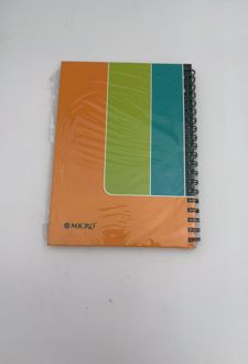 دفتر 100 برگ B5 سیمی کشدار طرح‌دار میکرو (نارنجی)