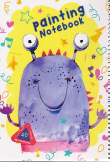 دفتر نقاشی 40 برگ رقعی سیمی مقوایی (هیرمند) - هیولا