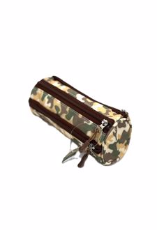 جامدادی 3 زیپ استوانه‌ای دانشجویی (پارسیکار) - چریکی