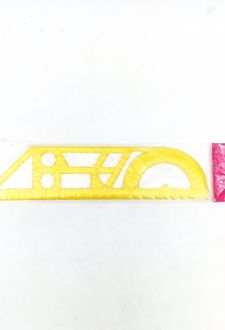 خط‌کش 20 سانت نقاله‌دار ژله‌ای (صریر) - زرد