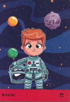 دفتر 80 برگ وزیری ته چسب میکرو طرح کارتونی (پسر)