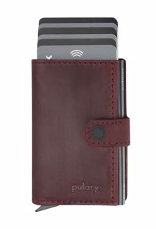 جاکارتی چرم هانتر HIKER wallet (پولاریس) - آلبالویی