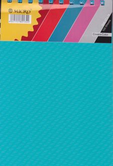 دفتر یادداشت 100 برگ 21*14 سیمی طلقی میکرو (فیروزه‌ای)