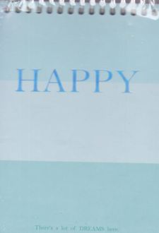 دفتر یادداشت سیمی A6 happy pro note (لانگو) - سبز