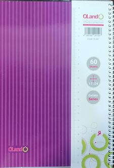 دفتر 60 برگ مجلد سیمی سری ژلاتو (الند) بنفش